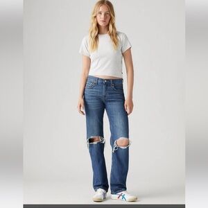 Women Levi’s Low Pro Straight Mid Rise Loose Fit Denim Jeans Size 31